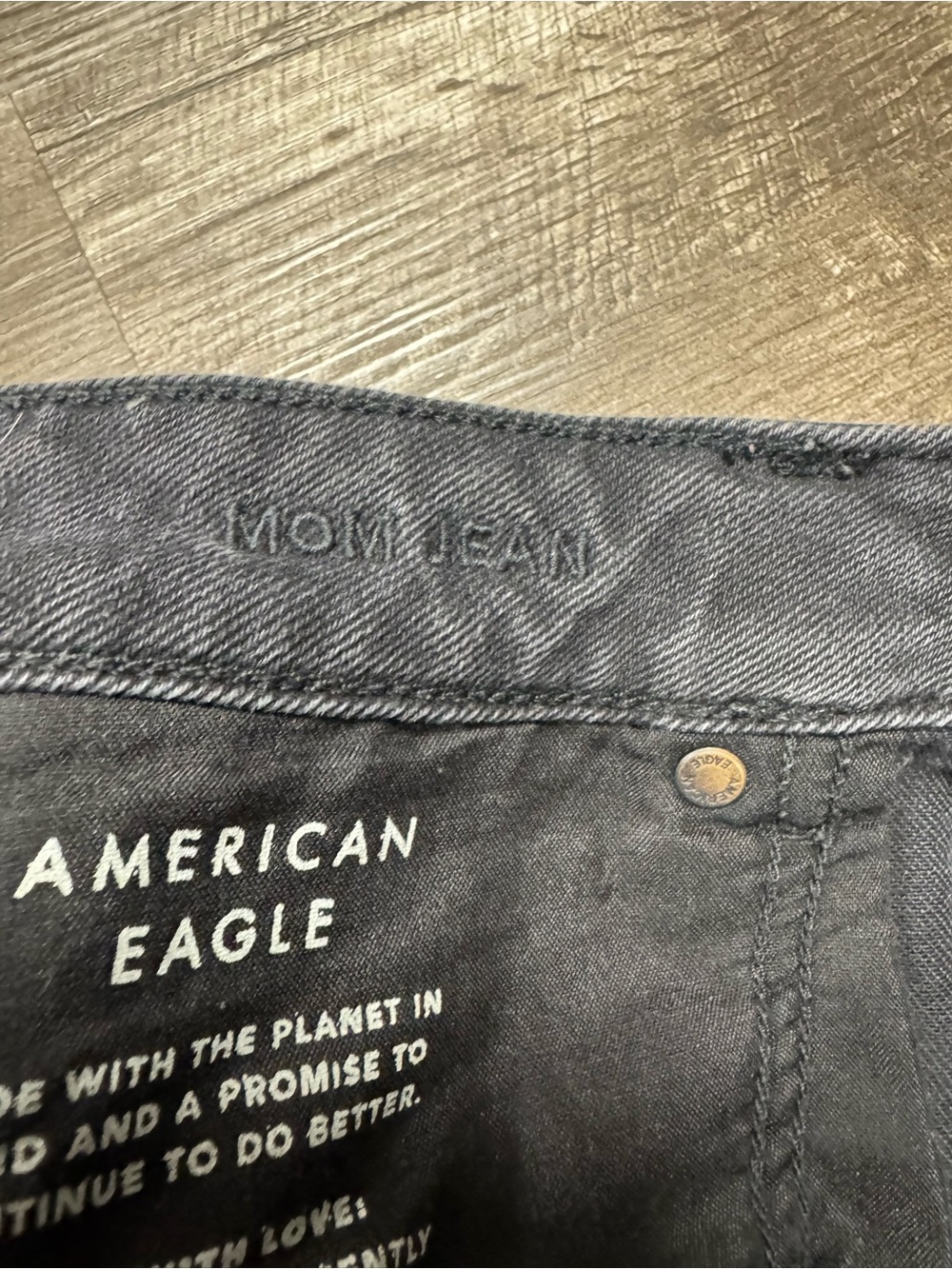 American Eagle Mom Jeans in Black Size 12 - Picture 7 of 9